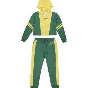 Marvel Green and Yellow Hooded Sweatshirt and Joggers Set